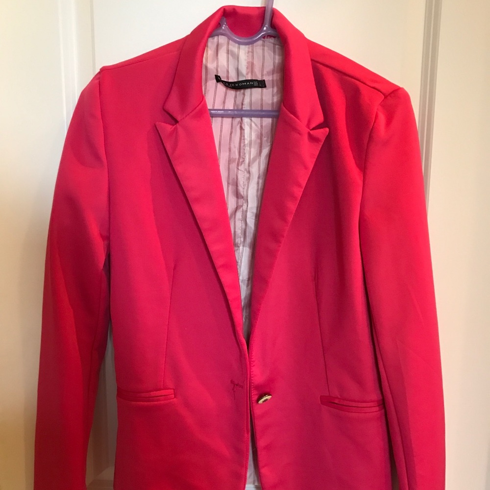 Hot pink business blazer